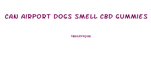 Can Airport Dogs Smell Cbd Gummies
