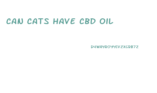 Can Cats Have Cbd Oil