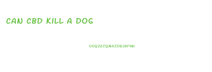 Can Cbd Kill A Dog