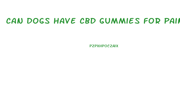Can Dogs Have Cbd Gummies For Pain