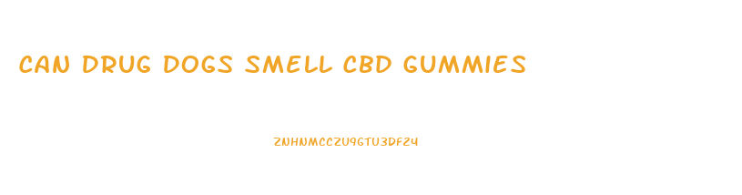 Can Drug Dogs Smell Cbd Gummies