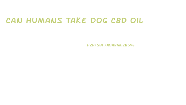Can Humans Take Dog Cbd Oil