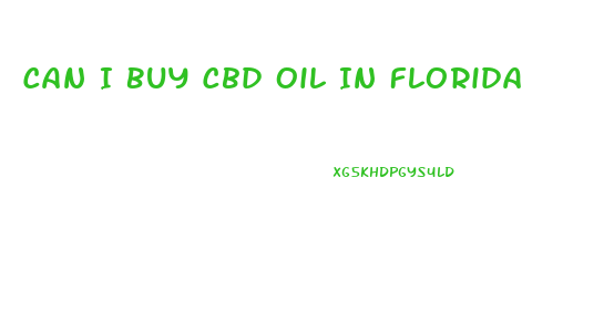 Can I Buy Cbd Oil In Florida
