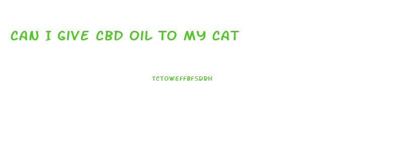 Can I Give Cbd Oil To My Cat