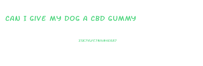Can I Give My Dog A Cbd Gummy