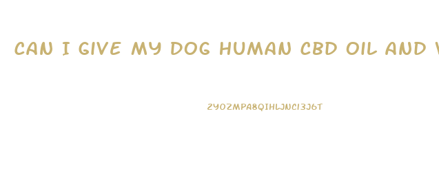 Can I Give My Dog Human Cbd Oil And What Dosage