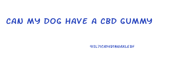 Can My Dog Have A Cbd Gummy