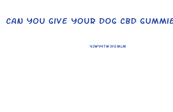 Can You Give Your Dog Cbd Gummies