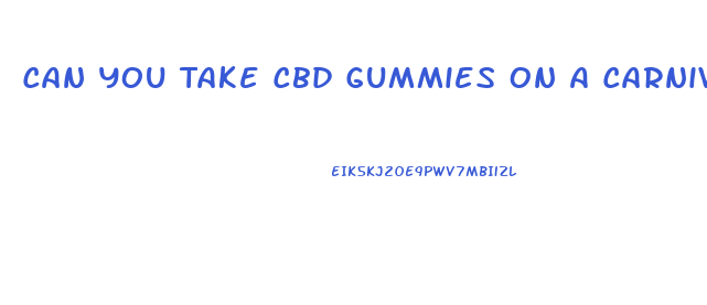 Can You Take Cbd Gummies On A Carnival Cruise