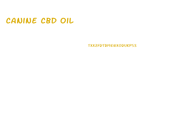 Canine Cbd Oil