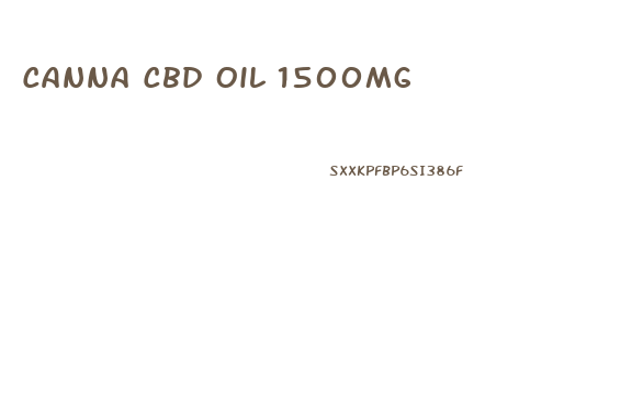 Canna Cbd Oil 1500mg