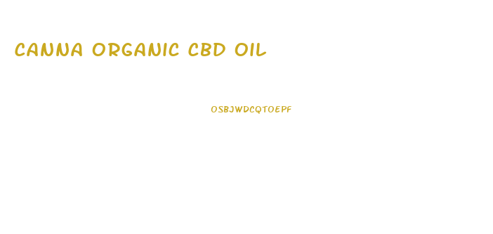 Canna Organic Cbd Oil