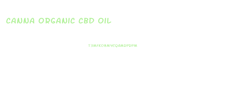 Canna Organic Cbd Oil