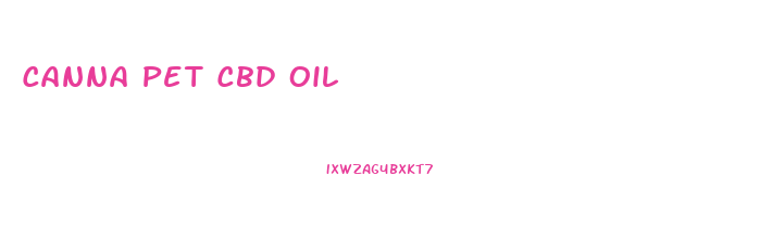 Canna Pet Cbd Oil