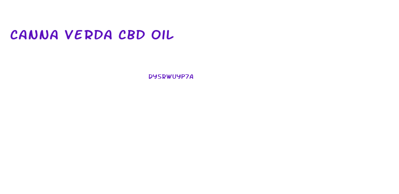 Canna Verda Cbd Oil