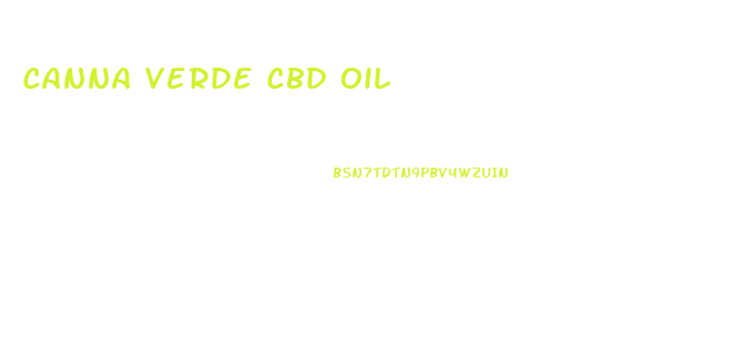 Canna Verde Cbd Oil