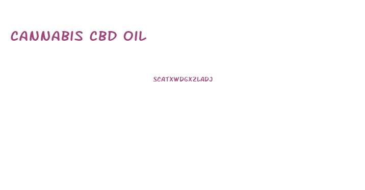 Cannabis Cbd Oil