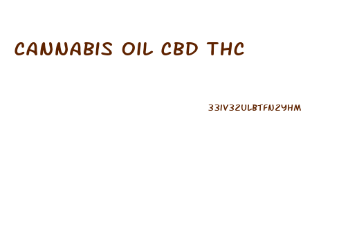 Cannabis Oil Cbd Thc