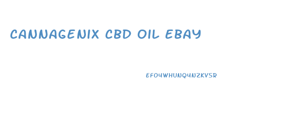 Cannagenix Cbd Oil Ebay