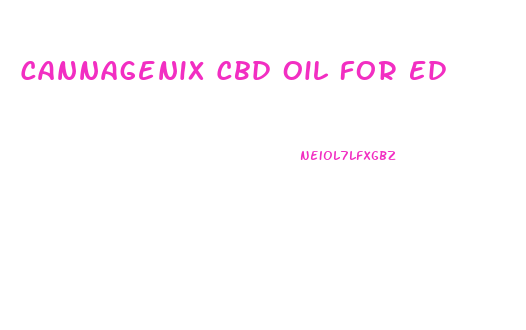 Cannagenix Cbd Oil For Ed