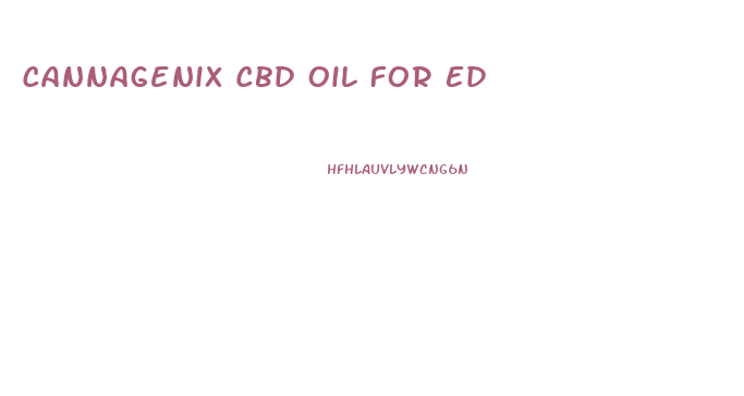 Cannagenix Cbd Oil For Ed