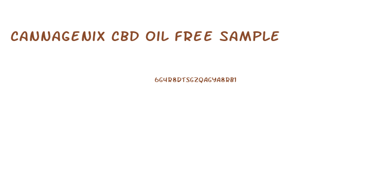 Cannagenix Cbd Oil Free Sample