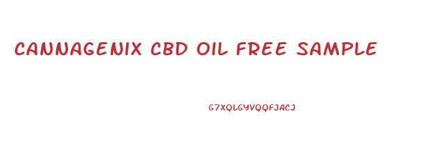 Cannagenix Cbd Oil Free Sample