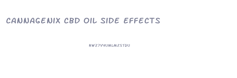 Cannagenix Cbd Oil Side Effects