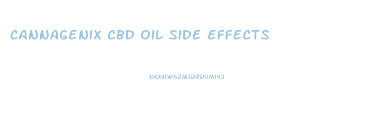 Cannagenix Cbd Oil Side Effects