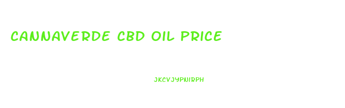 Cannaverde Cbd Oil Price