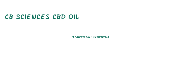 Cb Sciences Cbd Oil