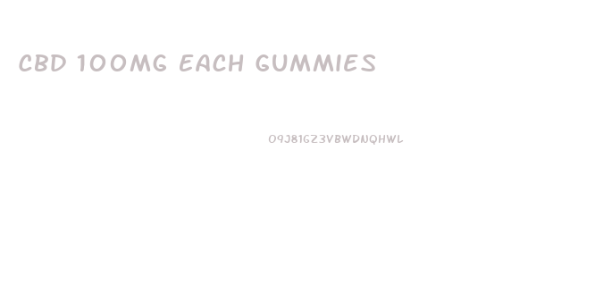 Cbd 100mg Each Gummies