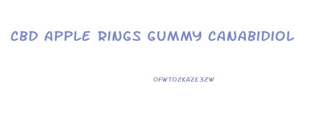 Cbd Apple Rings Gummy Canabidiol