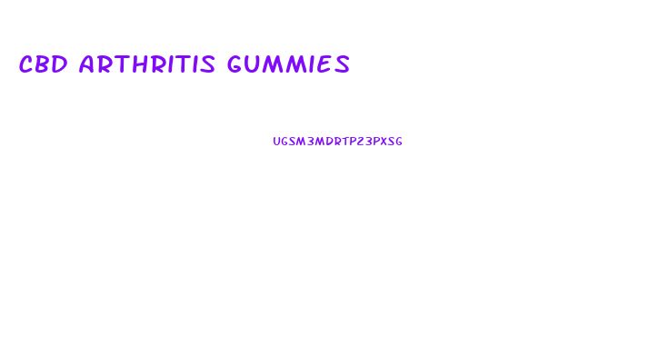 Cbd Arthritis Gummies