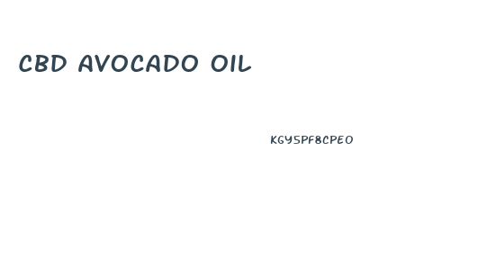 Cbd Avocado Oil