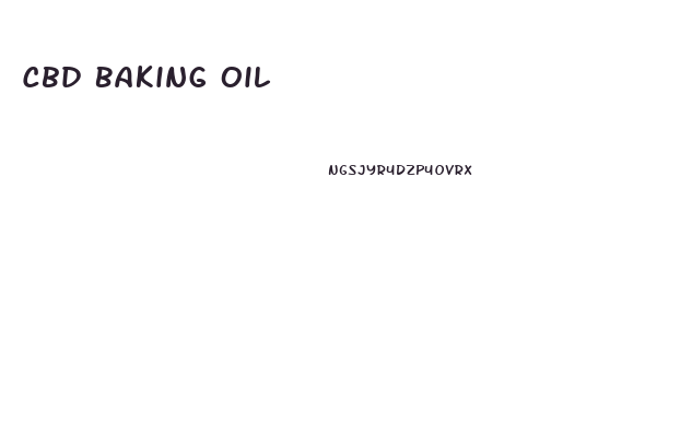 Cbd Baking Oil