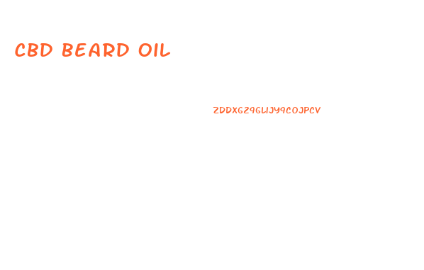 Cbd Beard Oil