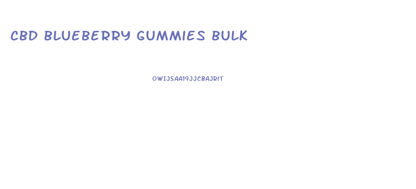 Cbd Blueberry Gummies Bulk