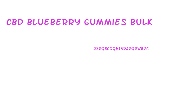 Cbd Blueberry Gummies Bulk