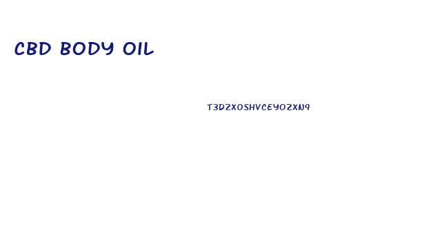 Cbd Body Oil