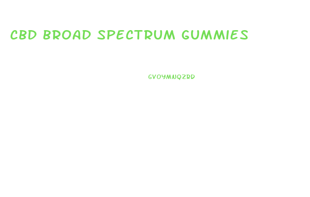 Cbd Broad Spectrum Gummies
