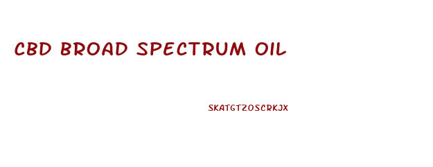 Cbd Broad Spectrum Oil