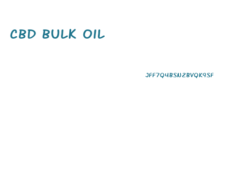 Cbd Bulk Oil