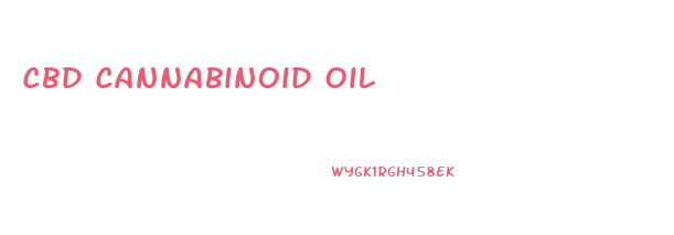 Cbd Cannabinoid Oil