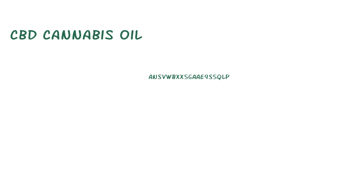 Cbd Cannabis Oil