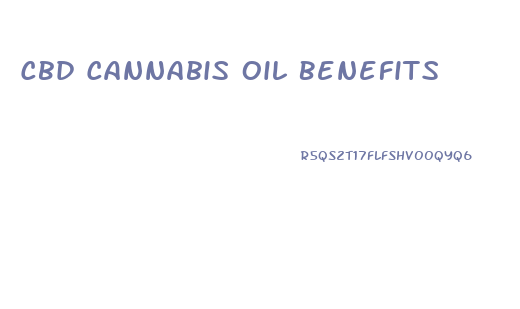 Cbd Cannabis Oil Benefits