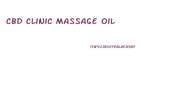 Cbd Clinic Massage Oil