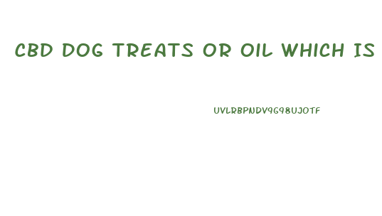 Cbd Dog Treats Or Oil Which Is Better