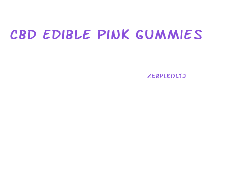 Cbd Edible Pink Gummies