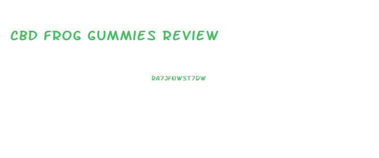 Cbd Frog Gummies Review